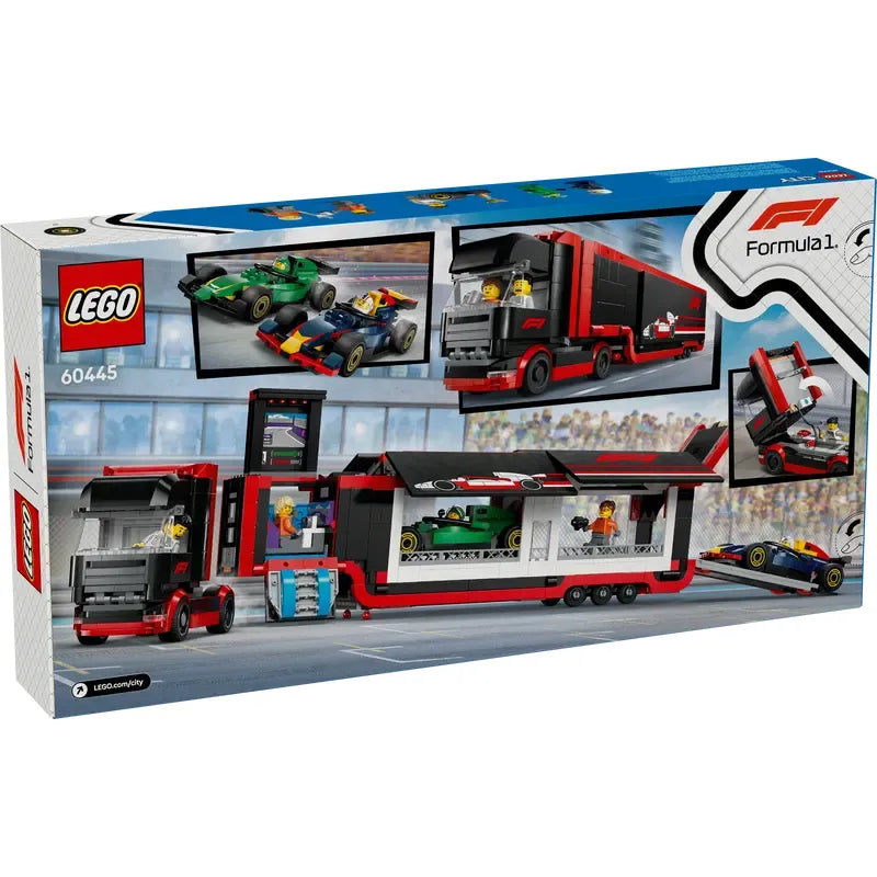 LEGO City F1 Transporter mit RB20 & AMR24 F1 Rennautos 60445