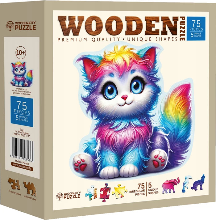 Wooden City Puzzle Holz M Fantasy Kitty