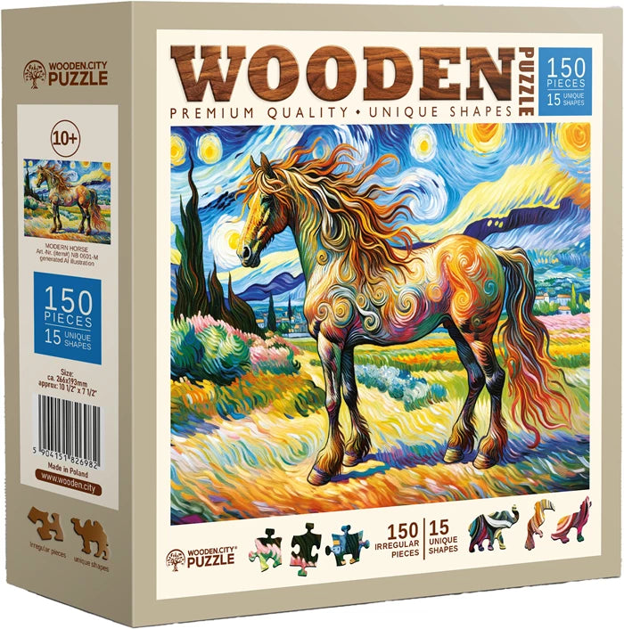 Wooden City Puzzle Holz M Modern Horse