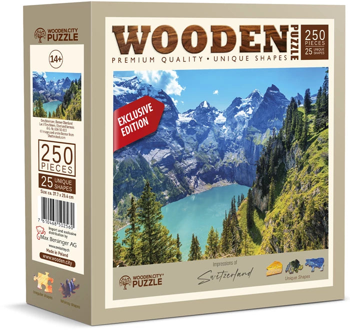 Wooden City Puzzle Holz L CH Oeschinensee