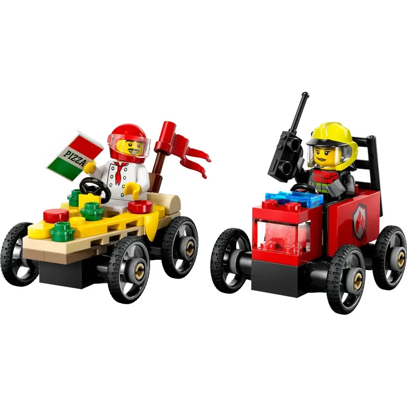 LEGO City Pizzalieferwagen vs. Löschauto 60458