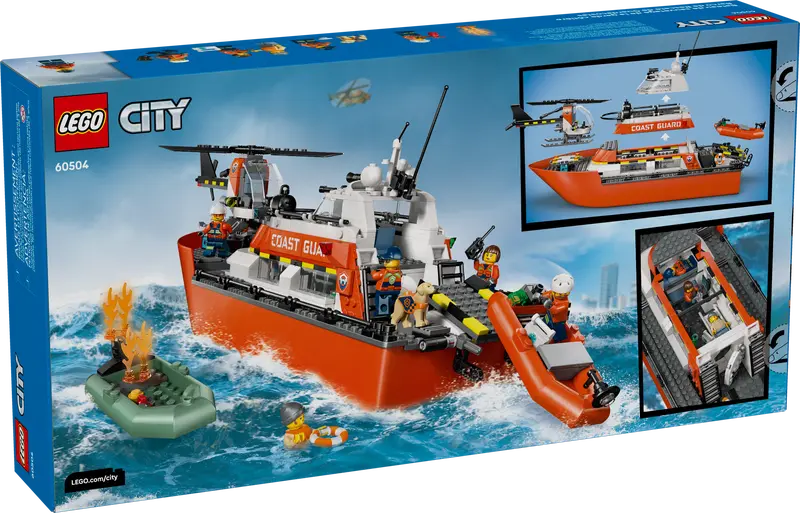 LEGO City Rettungsboot der Küstenwache mit Hubschrauber 60504