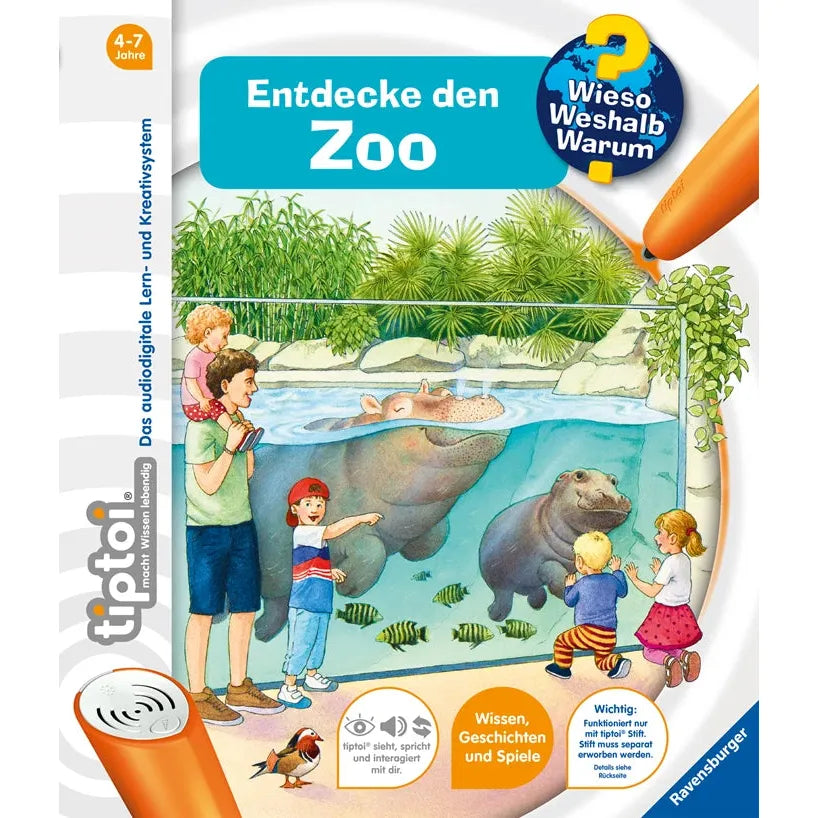 Tiptoi Buch Zoo, d Wieso? Weshalb? Warum?, 16 Seiten, ab 4 J., ohne Stift