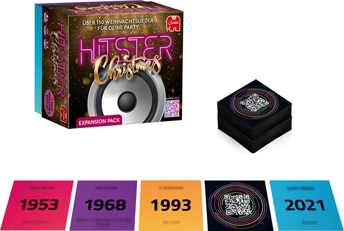 Hitster Christmas, d ab 16 Jahren, 2-10 Spieler, Musik-Kartenspiel mit App