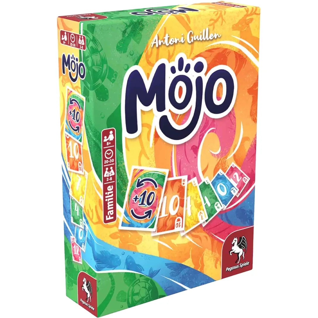Mojo, d ab 8 Jahren, 2-8 Spieler, cleveres Kartenspiel