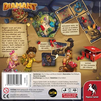 Pegasus Diamant, d ab 8 Jahren, 3-8 Spieler, Edelsteine sammeln