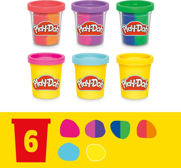 Play-Doh Wilder Friseur 6 Dosen Knete, Kopf, Schere, Accessoires, ab 3 Jahren