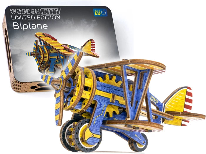 Wooden City 3D Biplane Limited Edition
