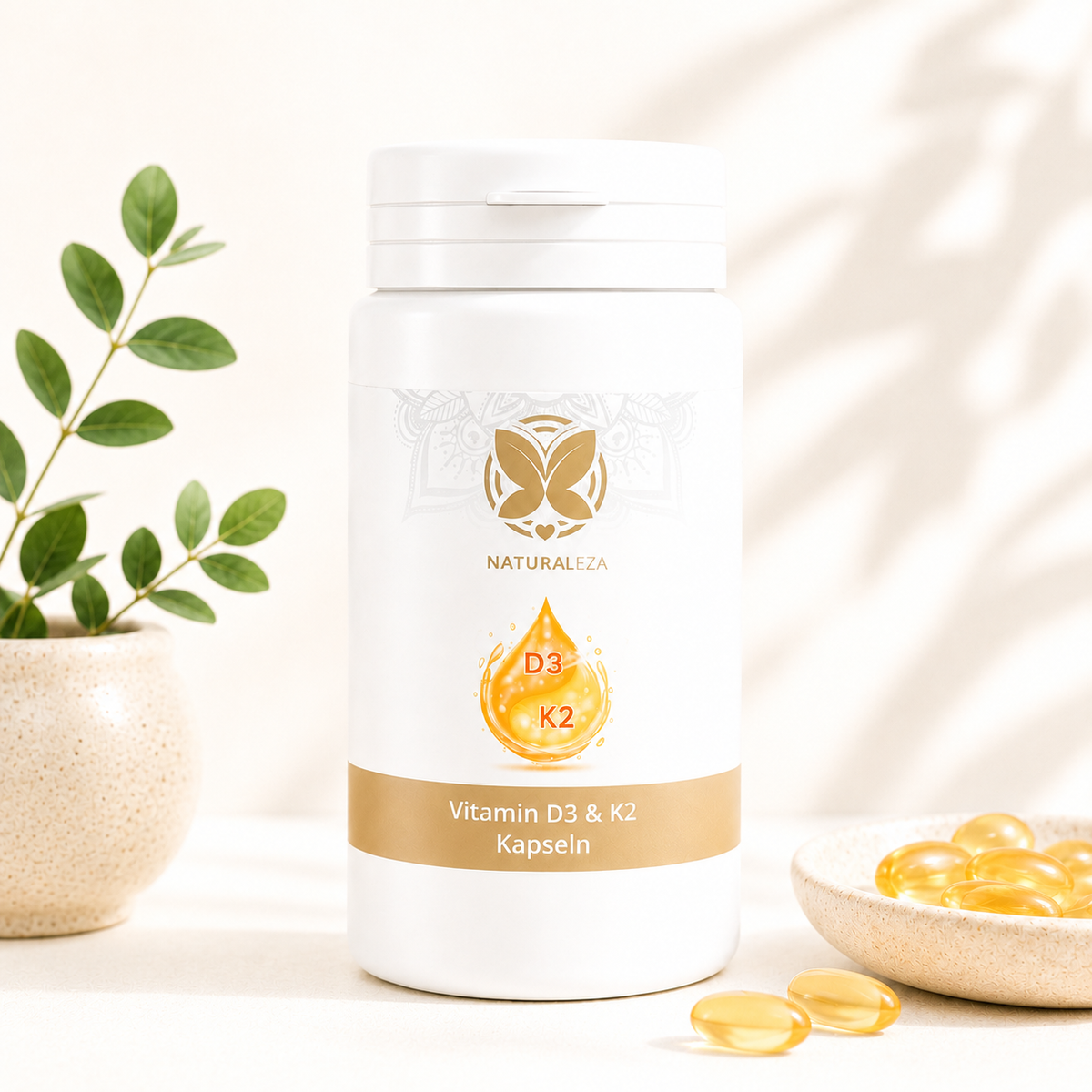 Naturaleza Vitamin D3 & K2 Kapseln