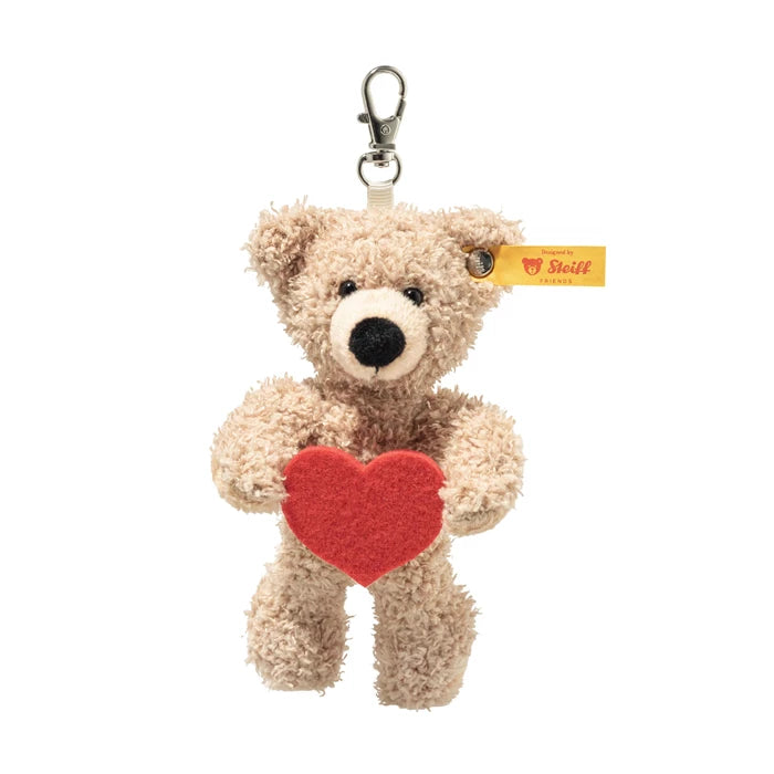Pendentif ours en peluche Steiff Fynn – Beige Amour 12 cm