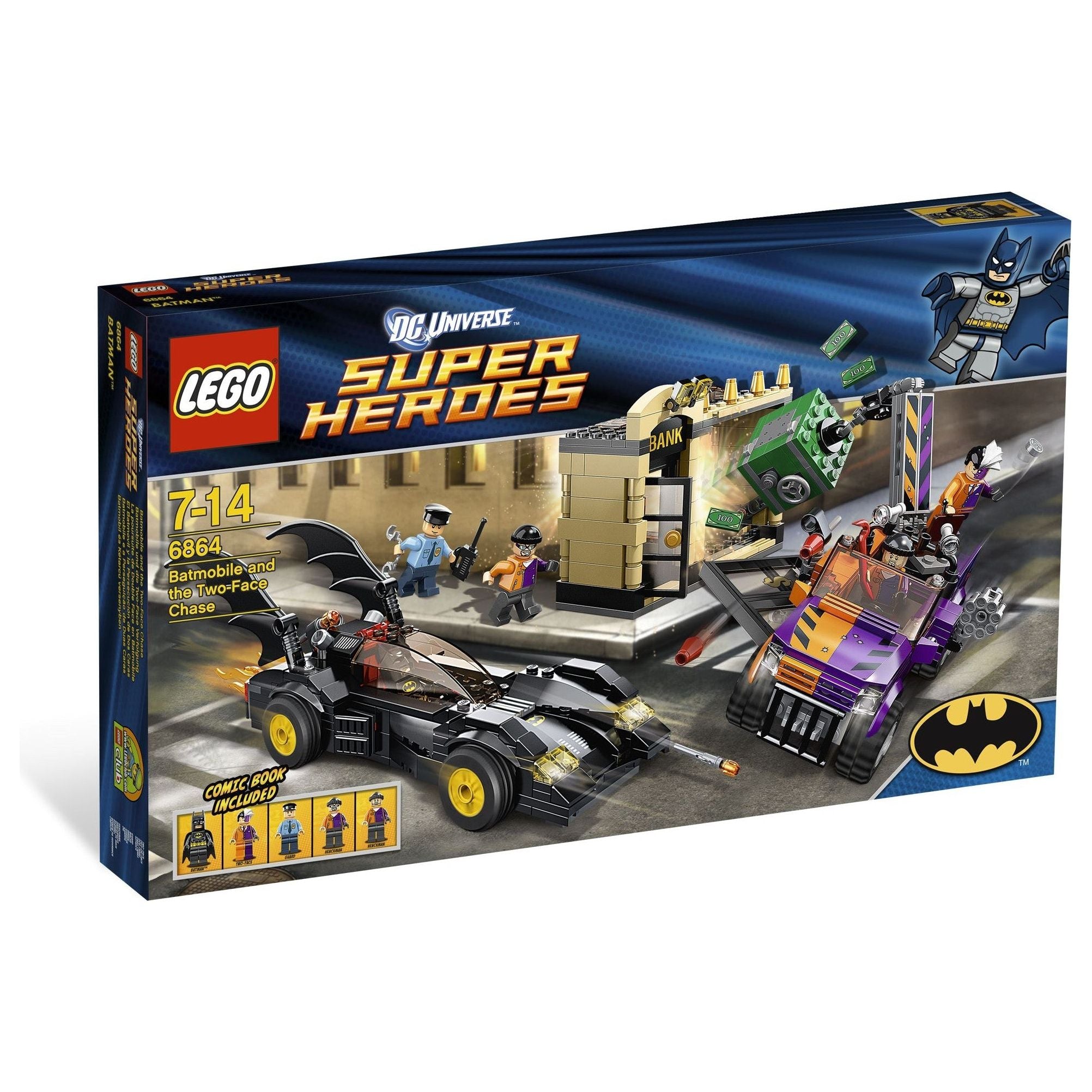 LEGO DC Comics Super Heroes Batmobil und Two-Face Verfolgung 6864