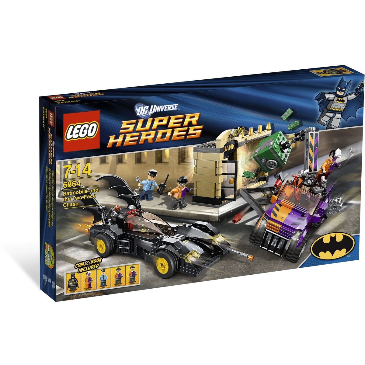 LEGO DC Comics Super Heroes Batmobil und Two-Face Verfolgung 6864