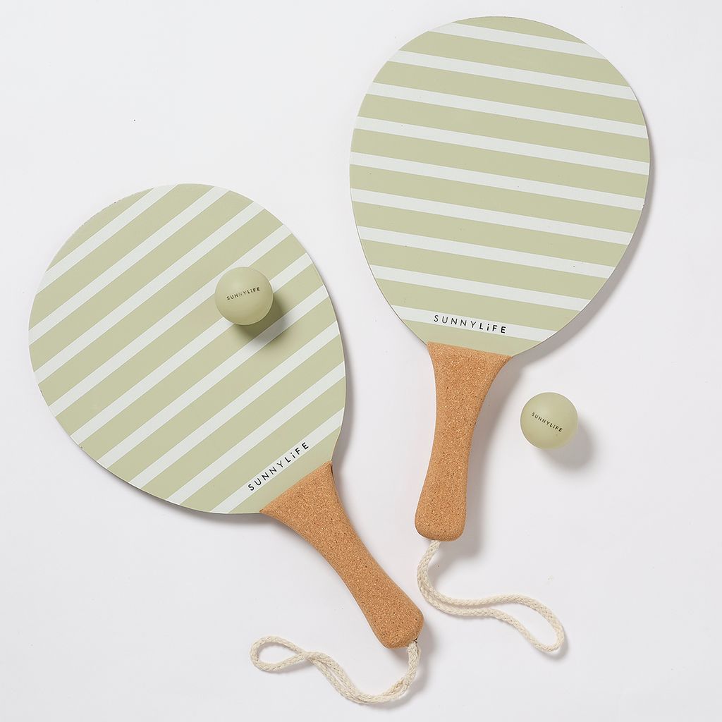 Sunnylife Vintage Beach Paddles La Palma Sage Stripe