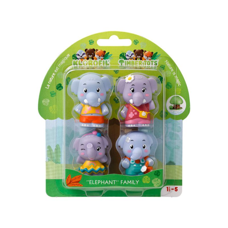 Klorofil Figurenset 4er-Set Familie «Elefant»