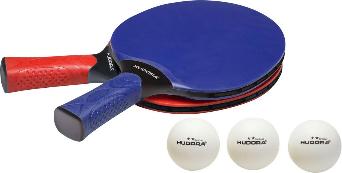 Hudora Tischtennisset Outdoor (rot/blau)