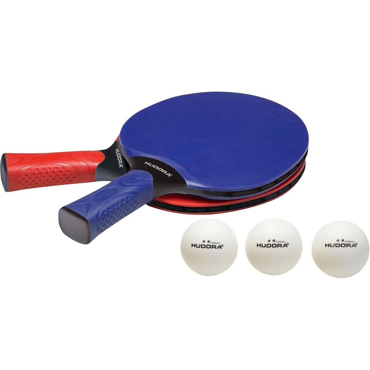 Hudora Tischtennisset Outdoor (rot/blau)