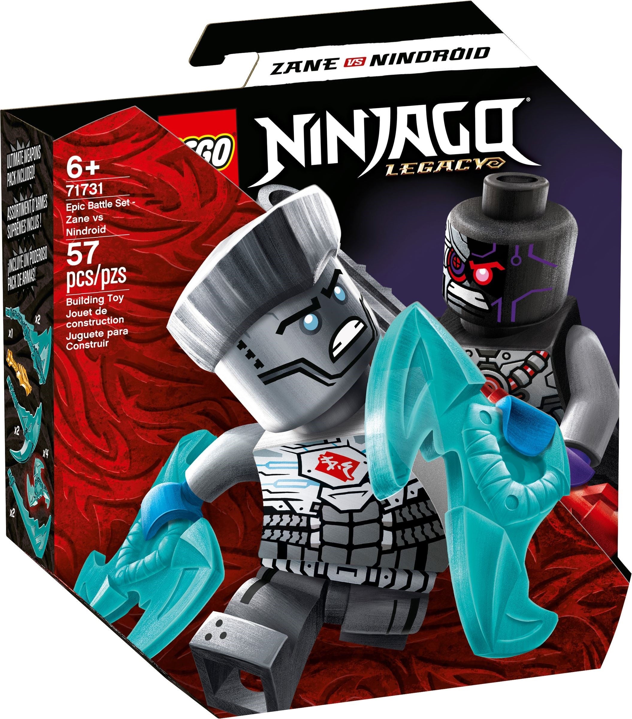 Ensemble de combat LEGO Ninjago : Zane contre Nindroid 71731