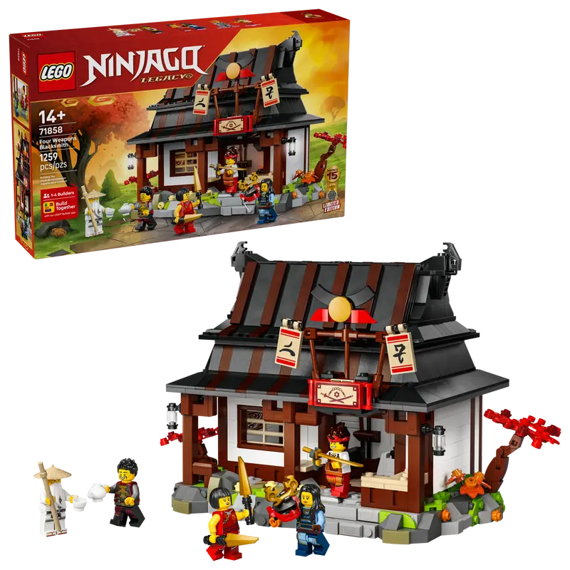 LEGO Ninjago 15-jähriges Jubiläum der Vier-Waffen-Schmiede 71858