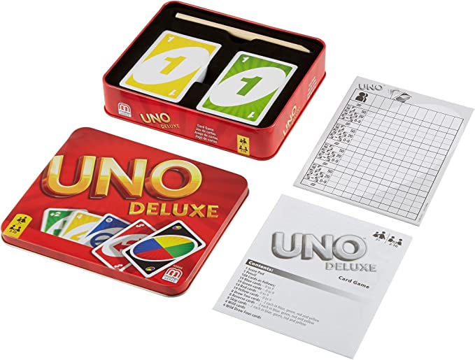 Mattel Games UNO Deluxe Metalldose