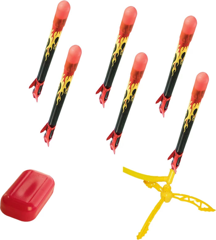 Stomp Rocket X-Treme 6 Raketen, Flughöhe bis 120 m, Startrampe, ab 9 Jahren