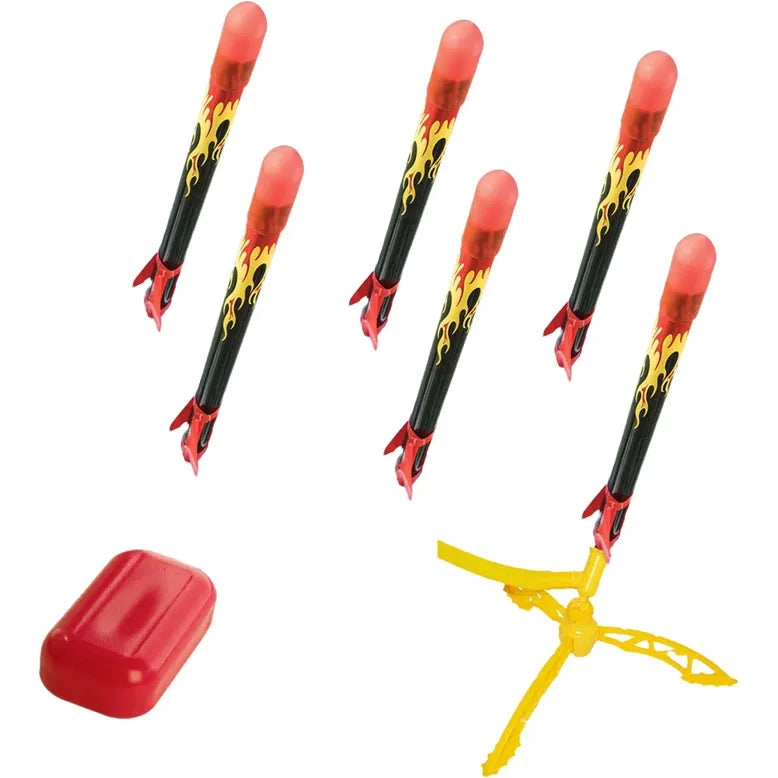 Stomp Rocket X-Treme 6 Raketen, Flughöhe bis 120 m, Startrampe, ab 9 Jahren