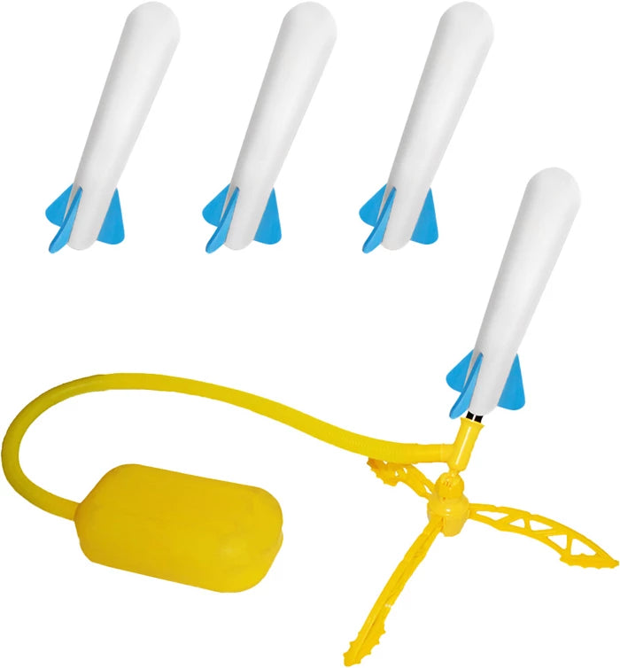 Stomp Rocket Jr. Glow 4 Raketen aus Schaumstoff, leuchten im Dunkeln, ab 3 Jahren