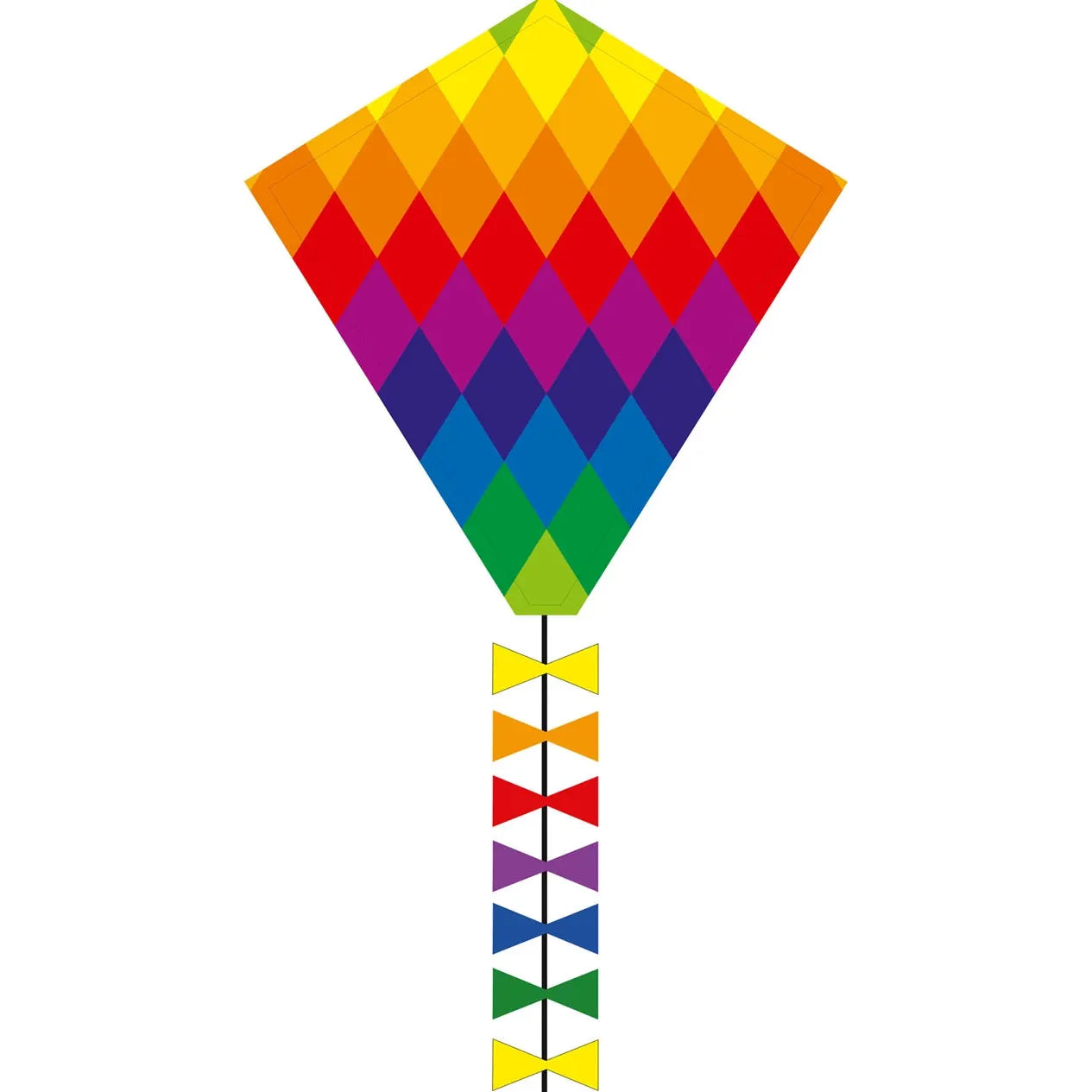 Drachen Eddy Patchwork 45x50 cm, Griff mit 25 m Schnur, ab 5 Jahren