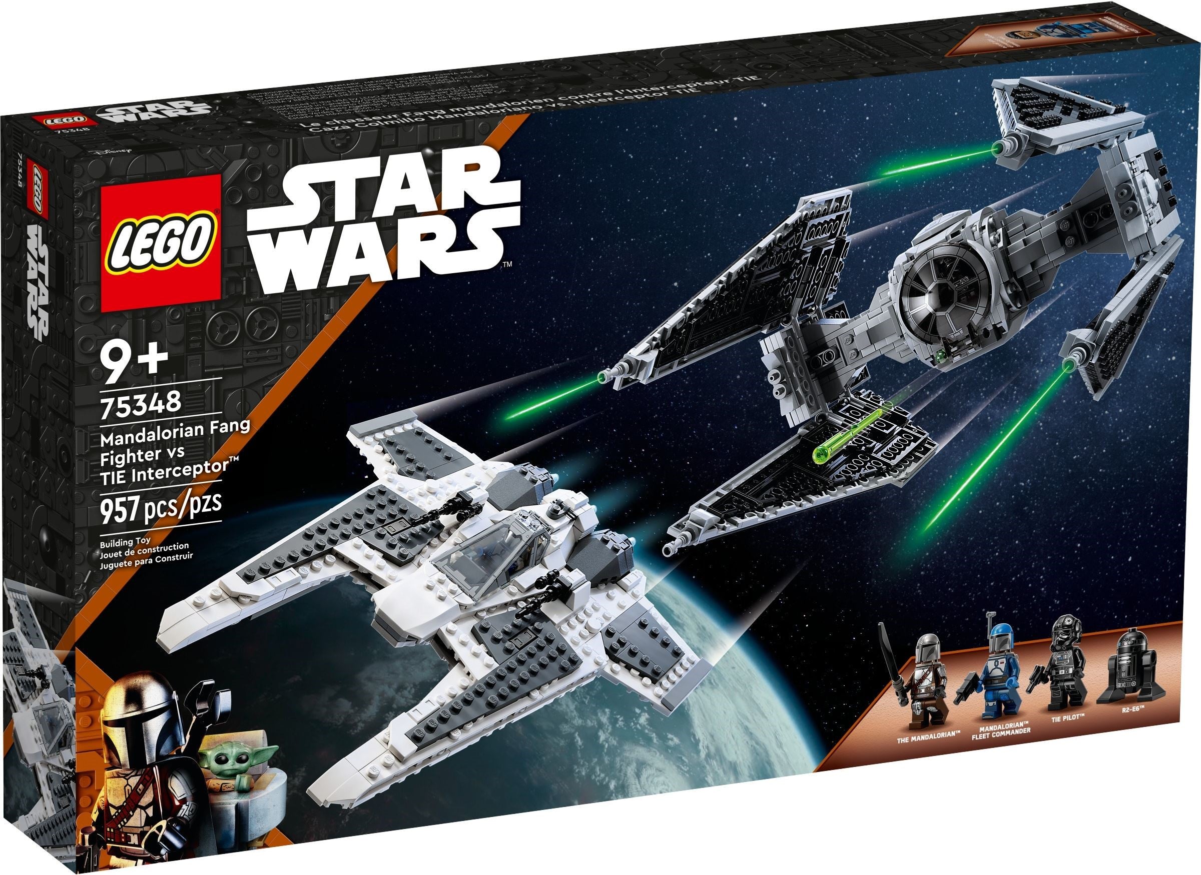 LEGO Star Wars Mandalorian Fang Fighter vs. TIE Interceptor 75348