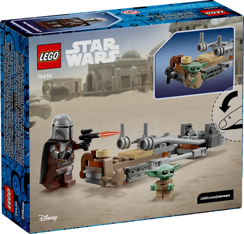 LEGO Star Wars TM Der Mandalorianer und Grogu auf ihrem Speeder Bike™ 75436