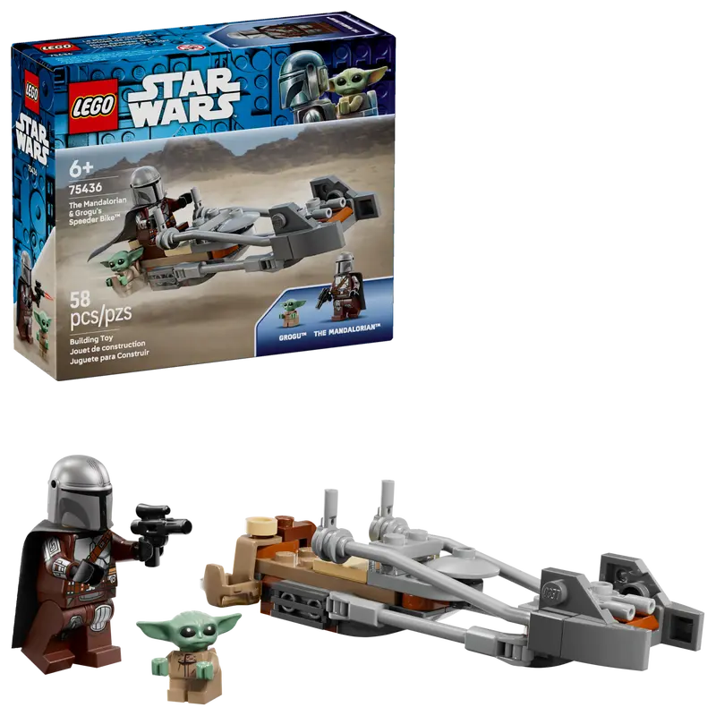 LEGO Star Wars TM Der Mandalorianer und Grogu auf ihrem Speeder Bike™ 75436