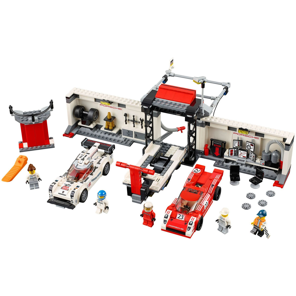 LEGO Speed Champions Porsche 919 Hybrid und 917K Pit Lane 75876