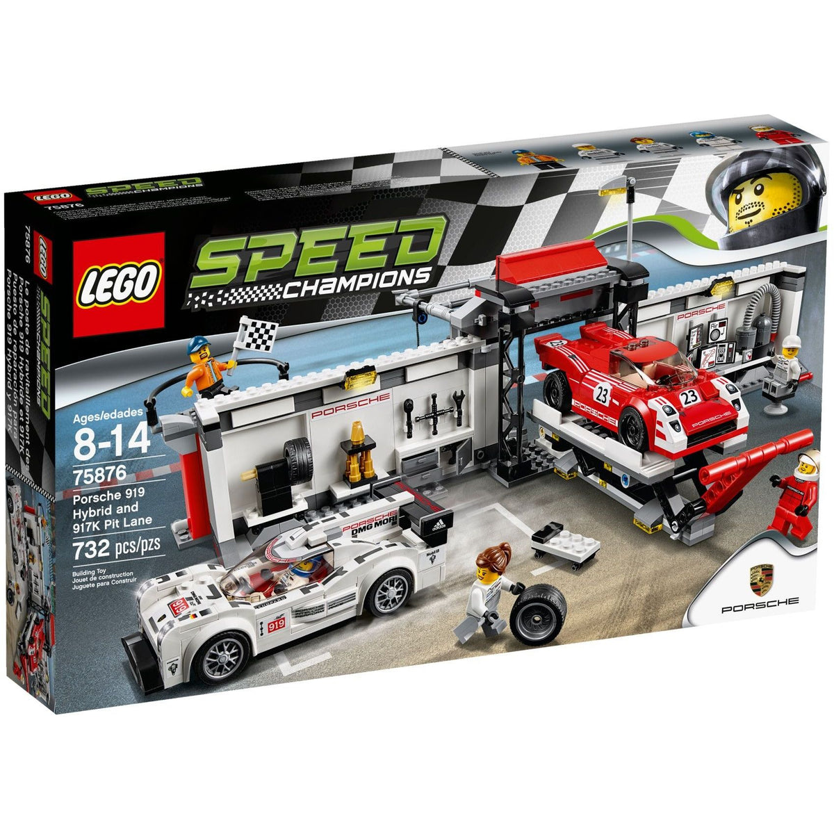 LEGO Speed Champions Porsche 919 Hybrid und 917K Pit Lane 75876