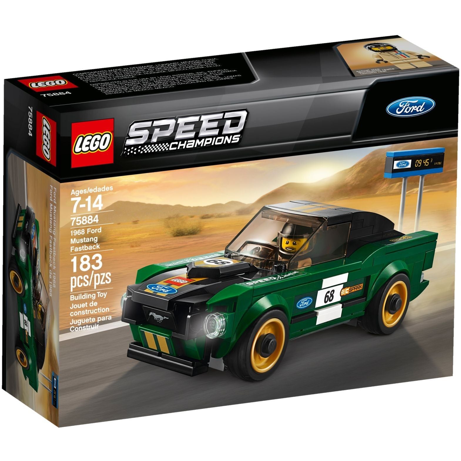 LEGO Speed Champions 1968 Ford Mustang Fastback 75884
