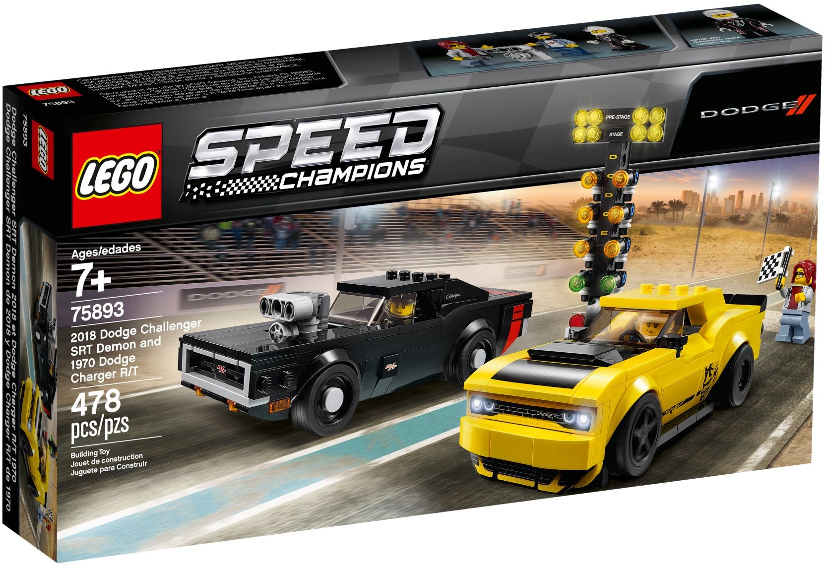 LEGO Speed Champions 2018 Dodge Challenger & 1970 Dodge Charger 75893