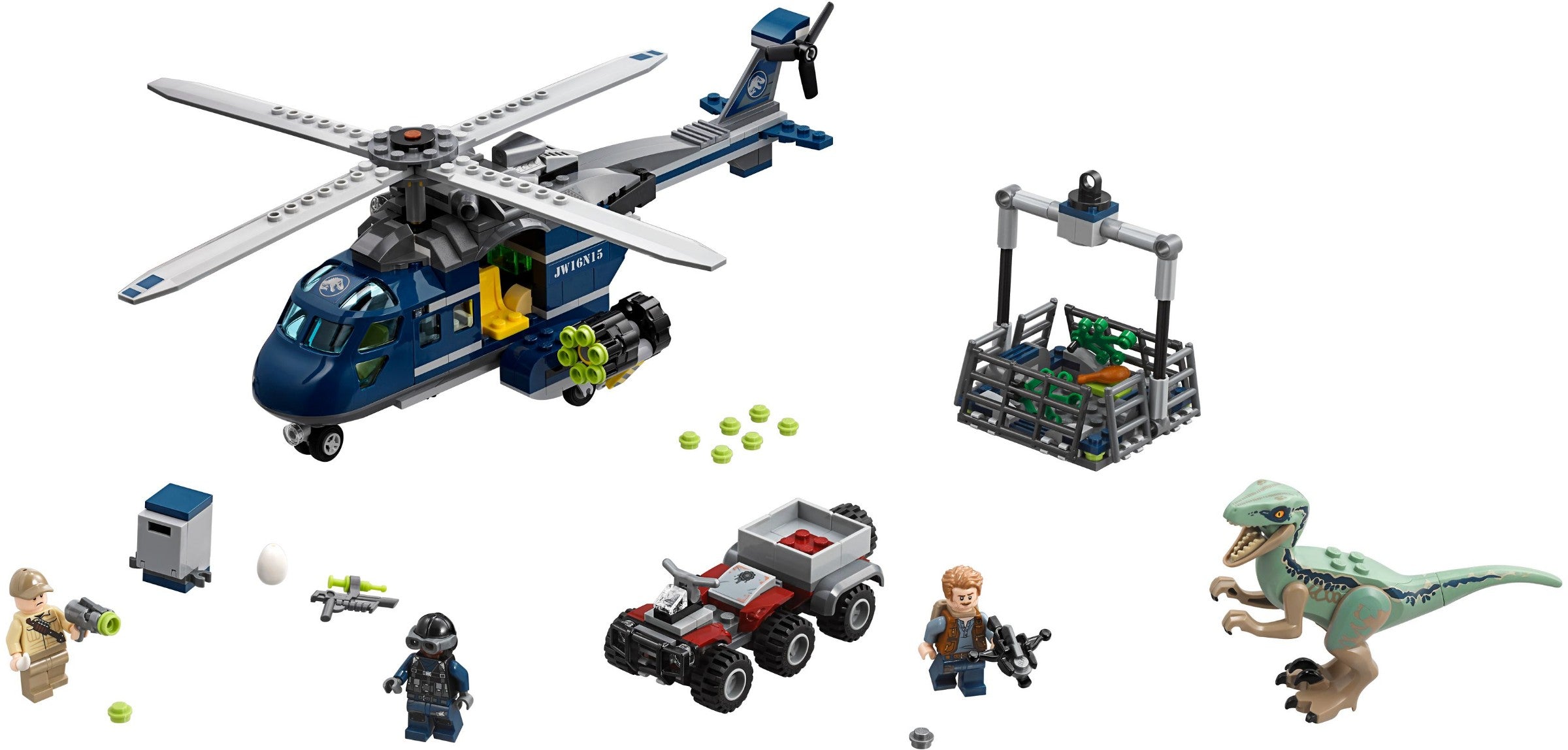 LEGO Jurassic World Blues Hubschrauber-Verfolgungsjagd 75928