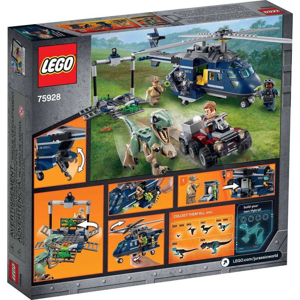 LEGO Jurassic World Blues Hubschrauber-Verfolgungsjagd 75928