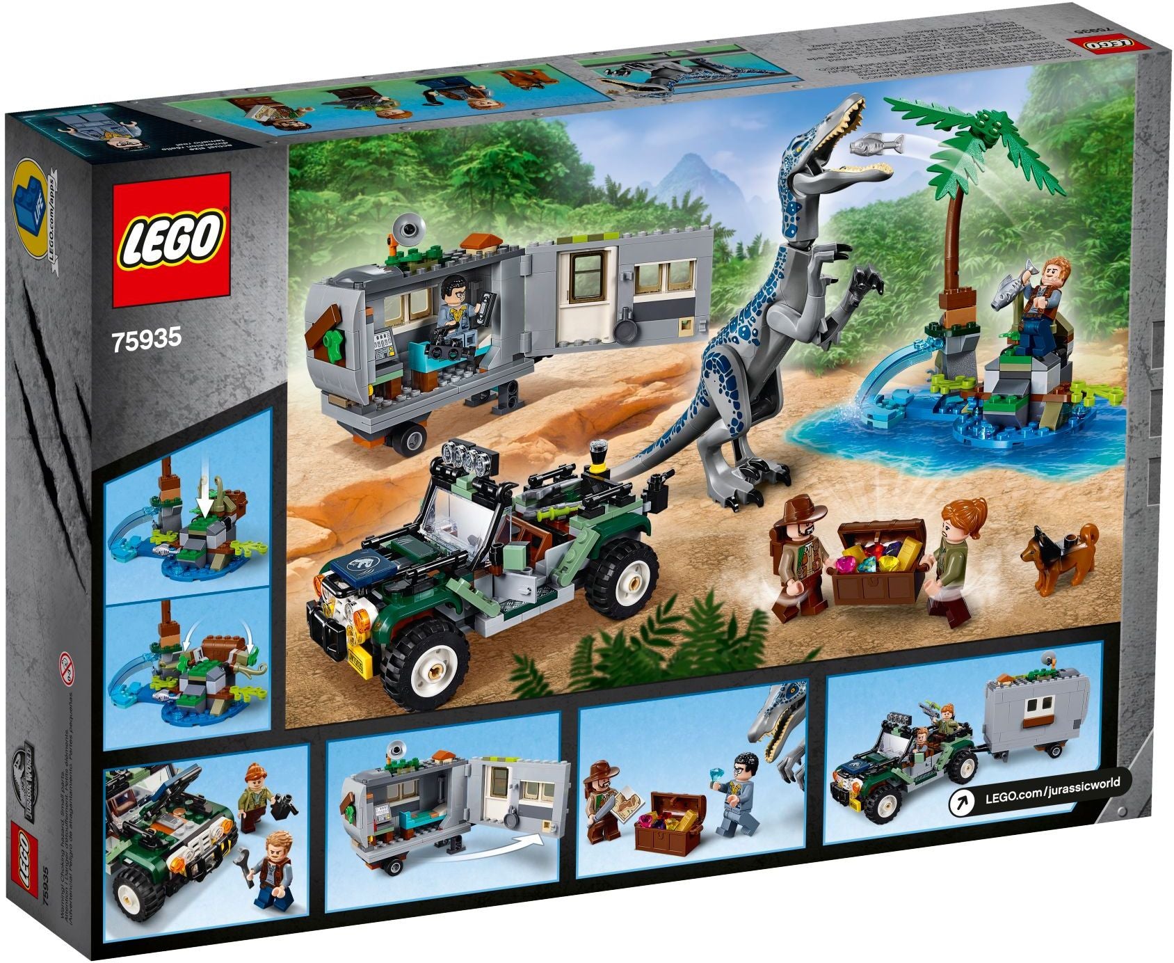 LEGO Jurassic World Baryonyxs Kräftemessen 75935
