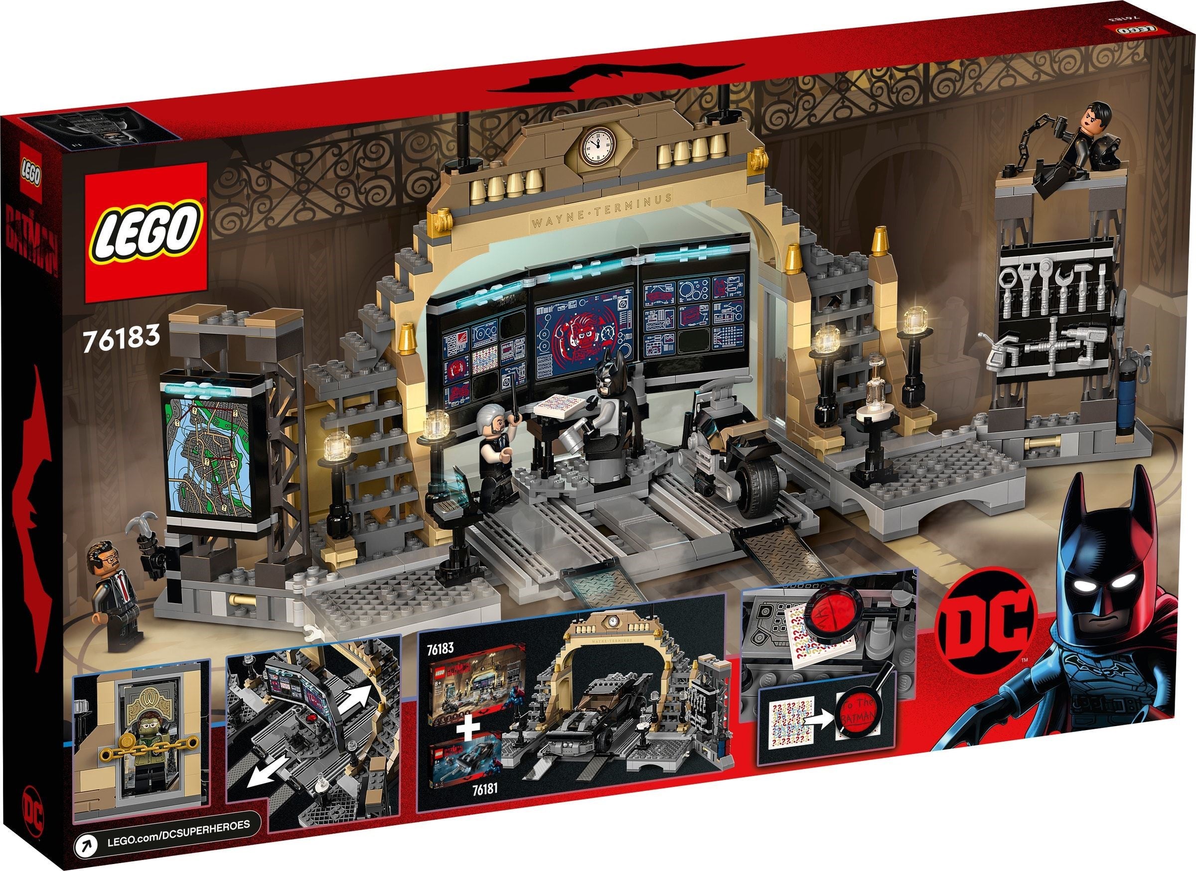 LEGO DC Comics Super Heroes Batman Bathöhle Duell mit Riddler 76183