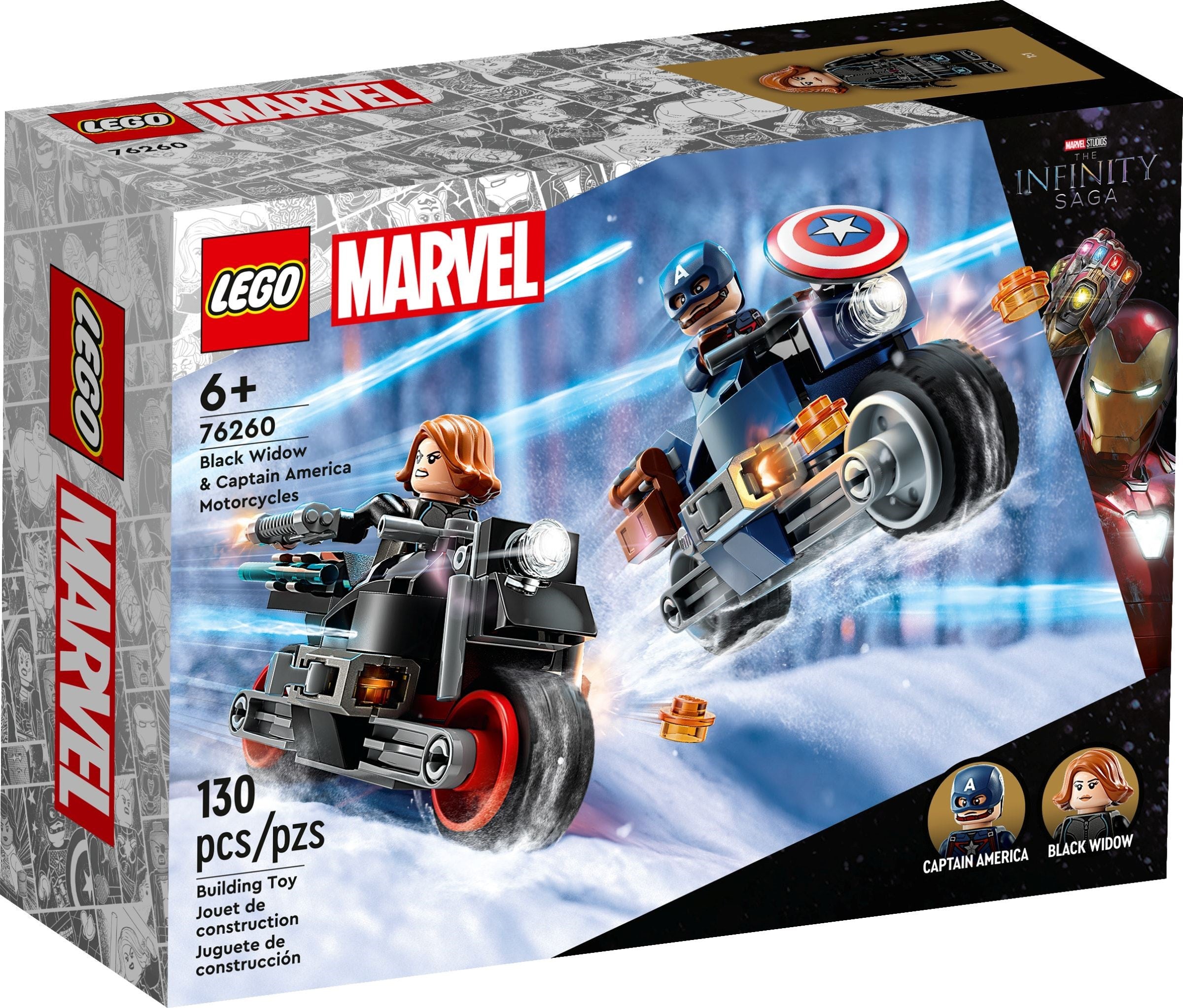 LEGO Marvel Black Widows & Captain Americas Motorräder 76260