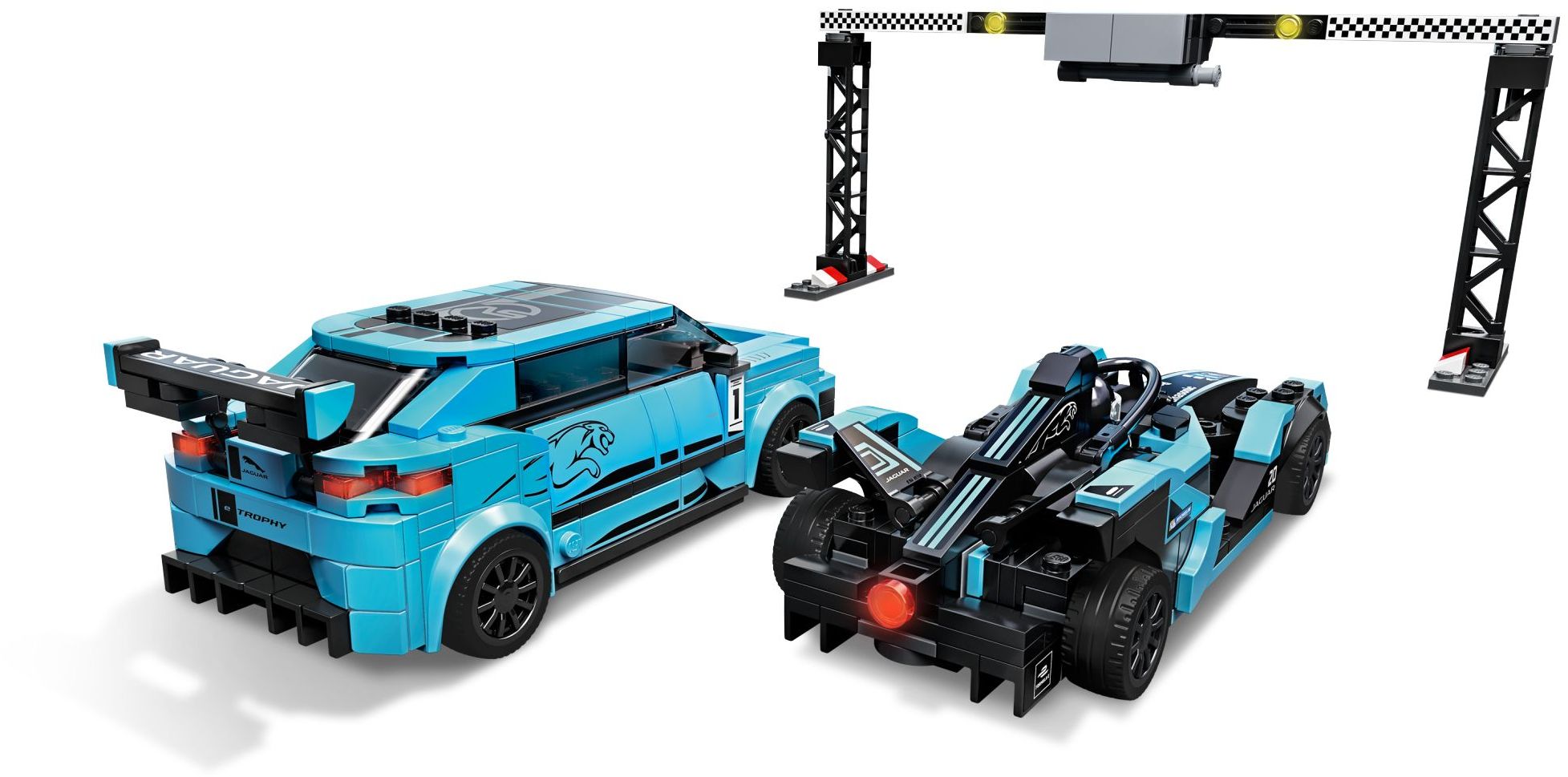 LEGO Speed Champions Formula E Panasonic Jaguar Racing GEN2 car & Jaguar I-PACE eTROPHY 76898