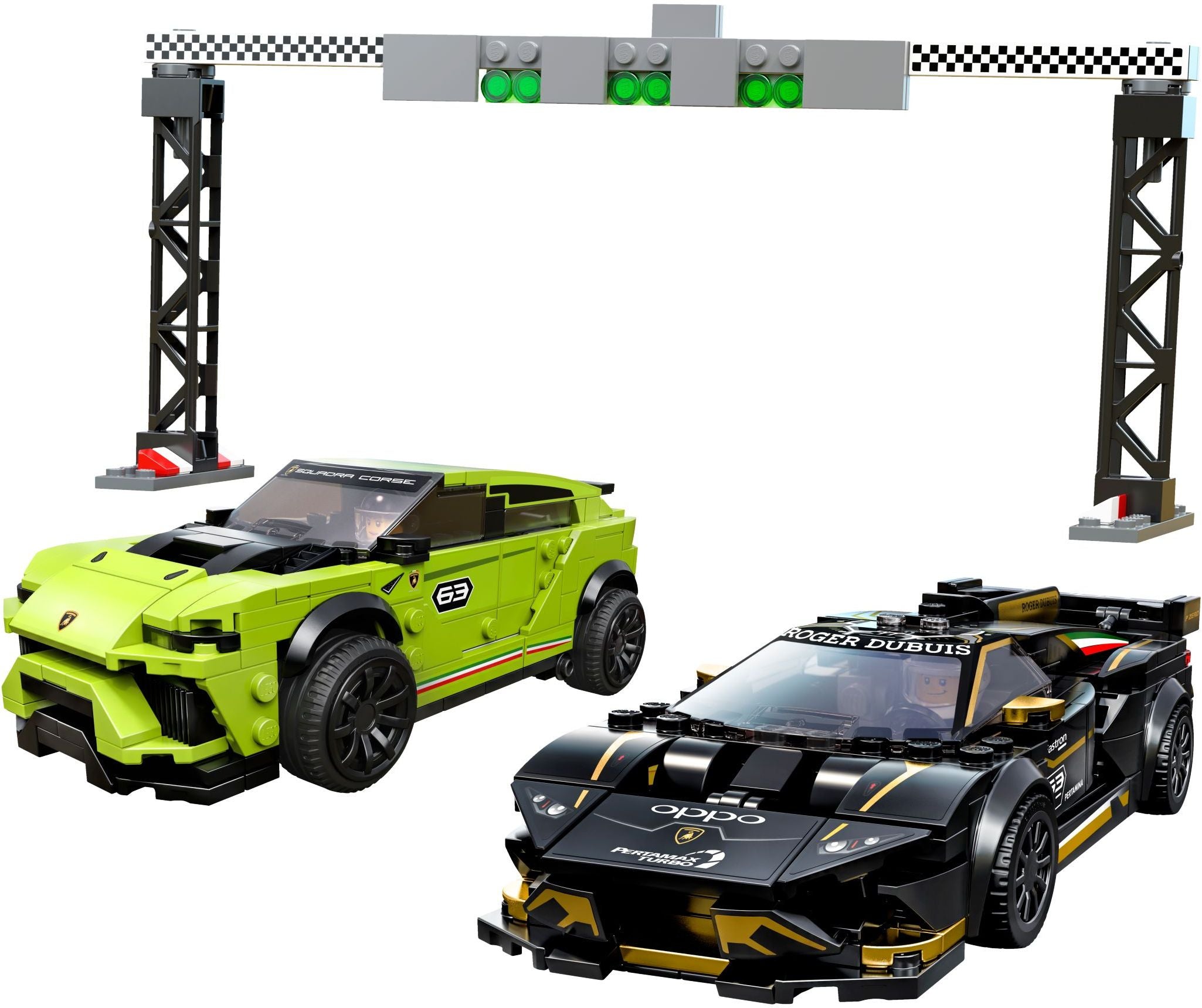 Les champions de vitesse LEGO® Lamborghini Urus ST-X et Huracán Super 76899