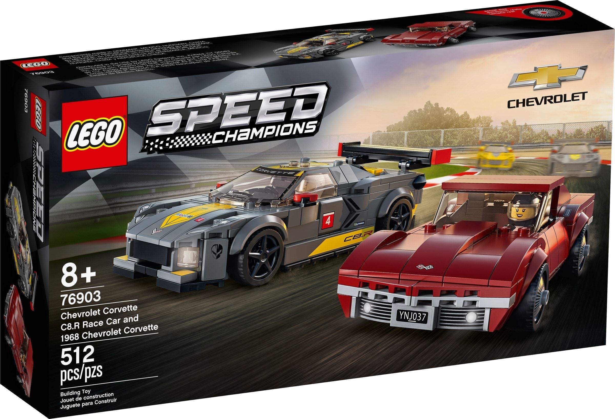 LEGO Speed Champions Chevrolet Corvette C8.R & 1968 Corvette 76903