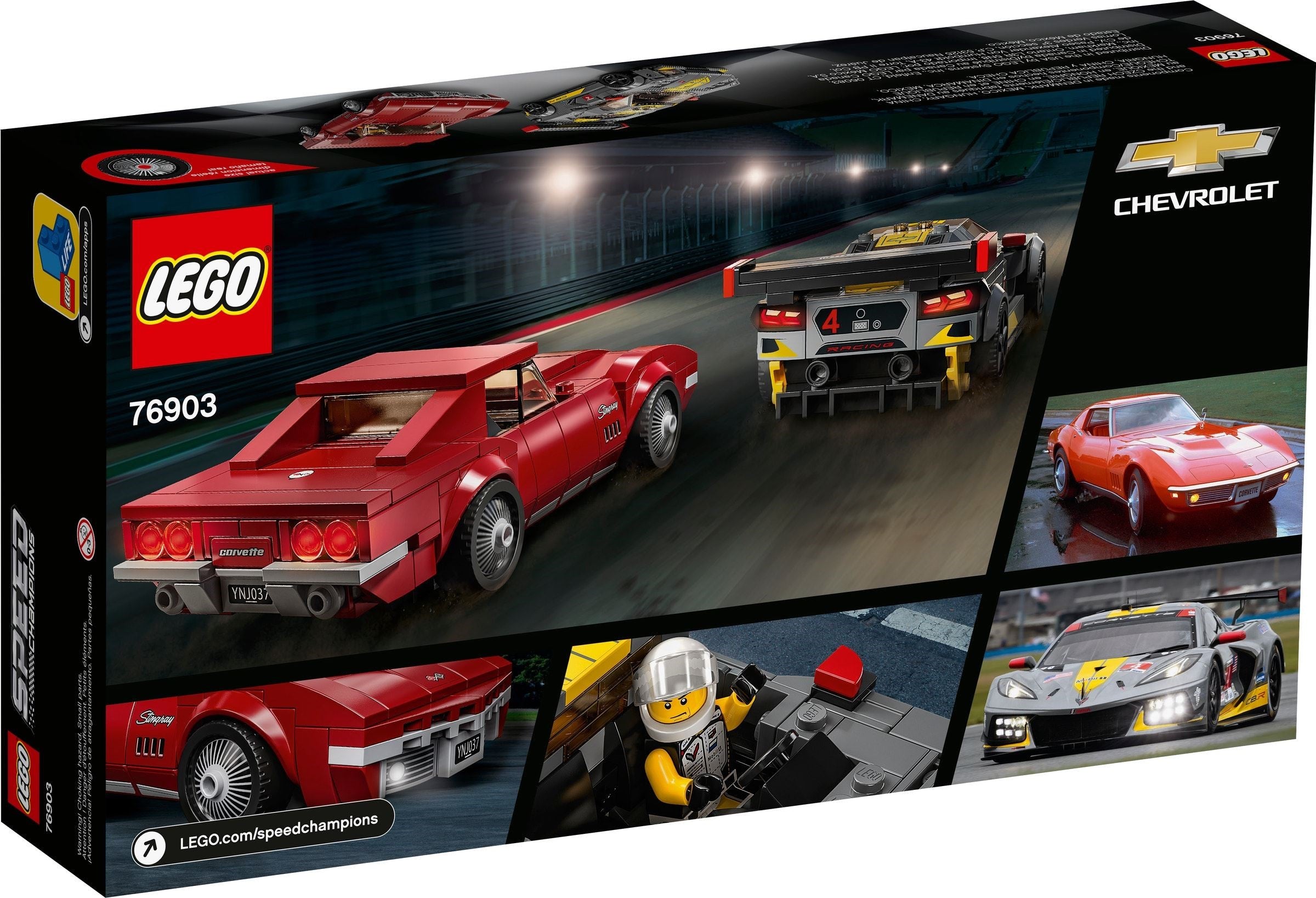 LEGO Speed Champions Chevrolet Corvette C8.R & 1968 Corvette 76903