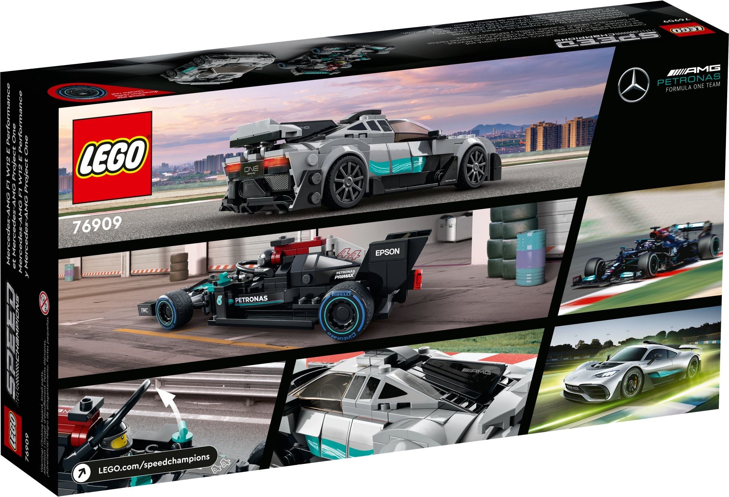 LEGO Speed Champions Mercedes-AMG F1 W12 E Performance & Mercedes-AMG Project One 76909