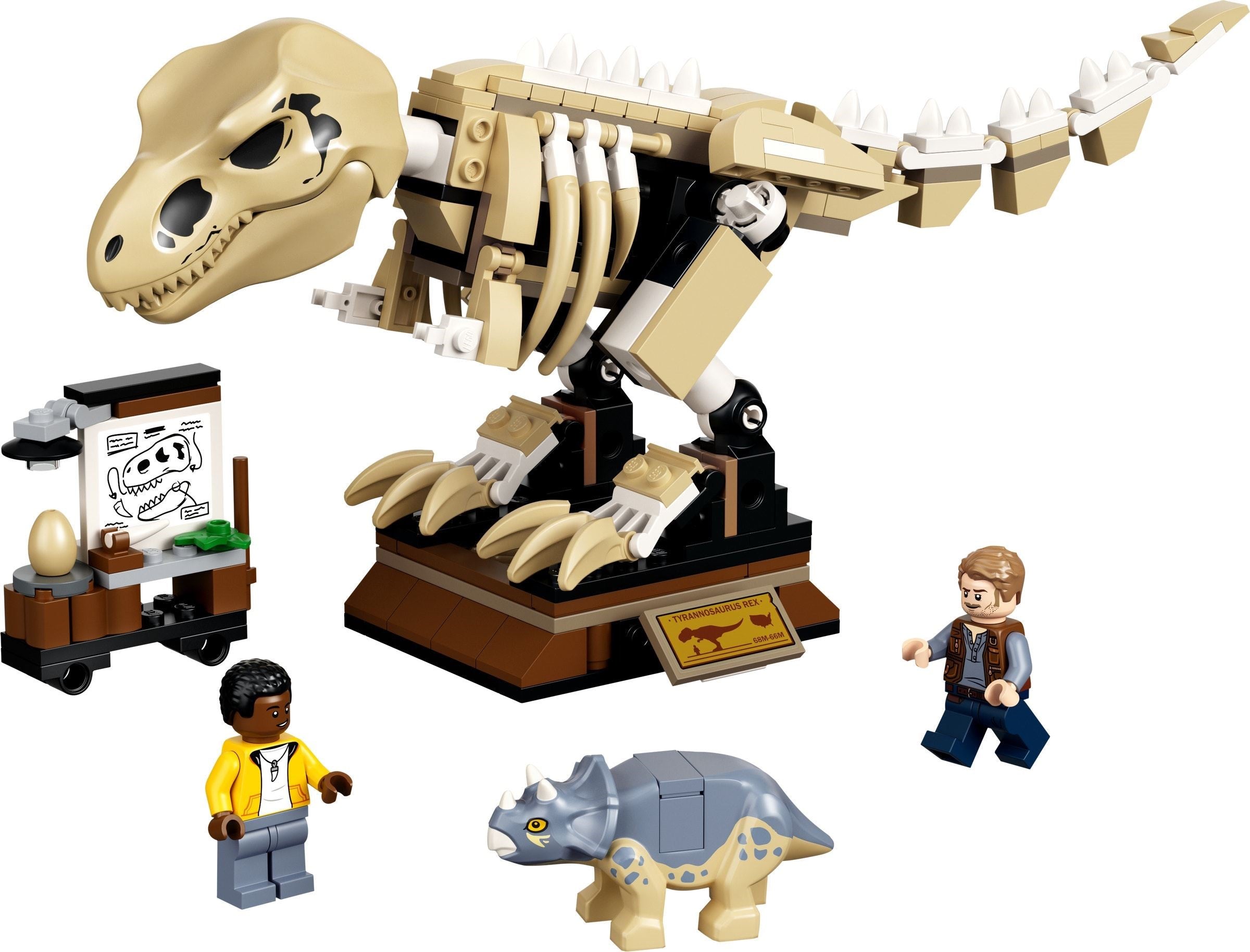 LEGO Jurassic World T. Rex dans l'exposition de fossiles 76940