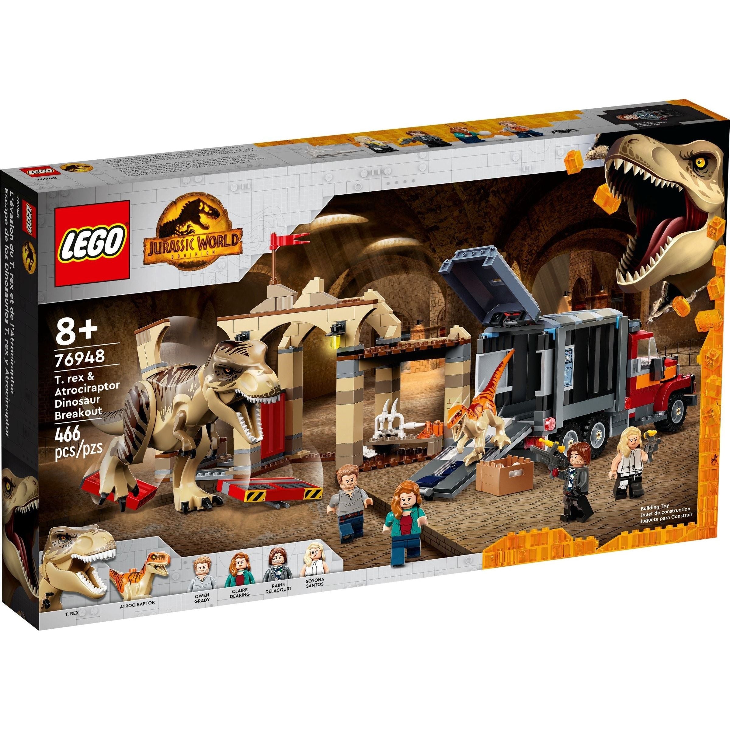 LEGO Jurassic World T. Rex & Atrociraptor: Dinosaurier-Ausbruch 76948