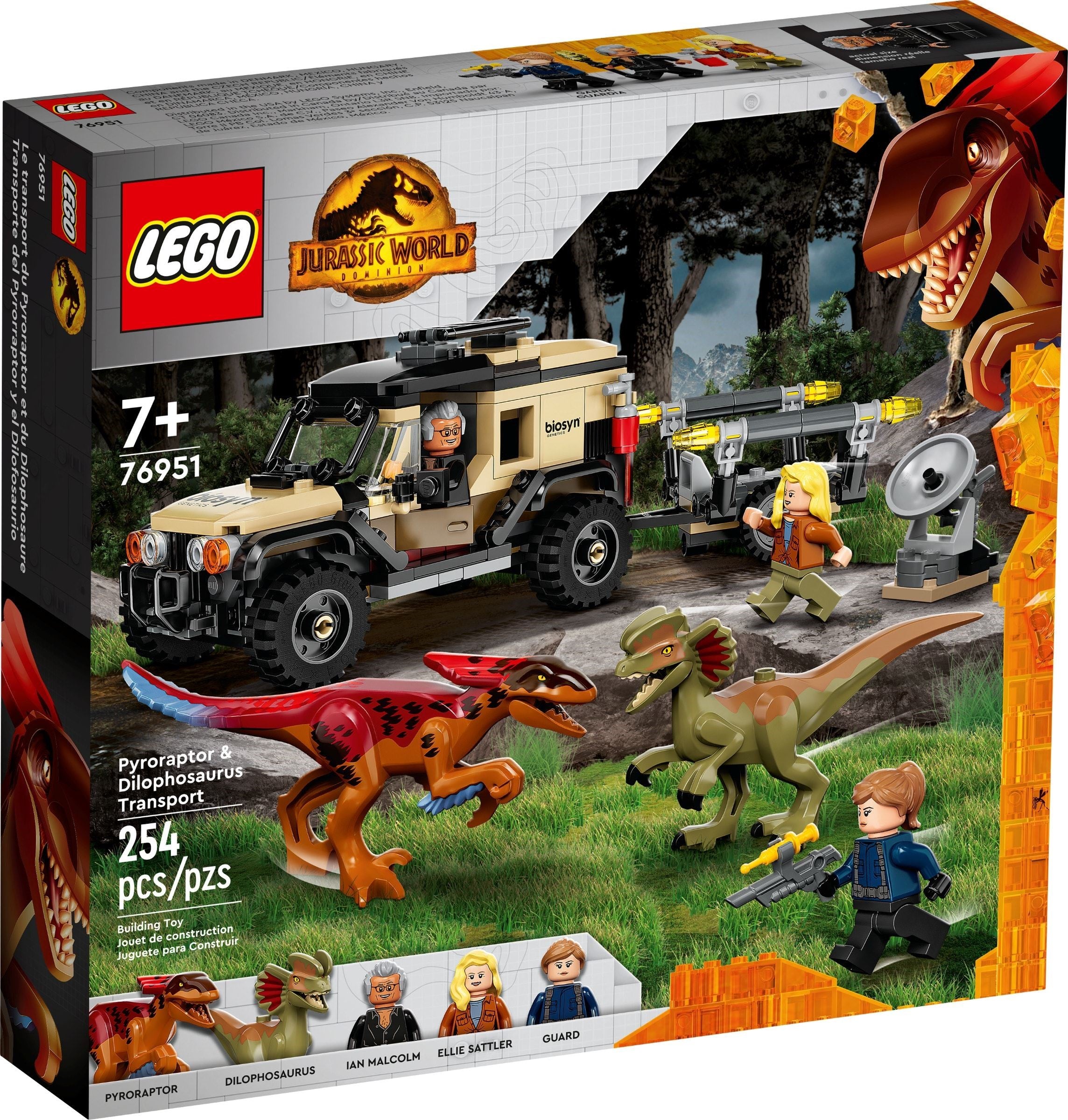 LEGO Jurassic World Pyroraptor & Dilophosaurus Transport 76951