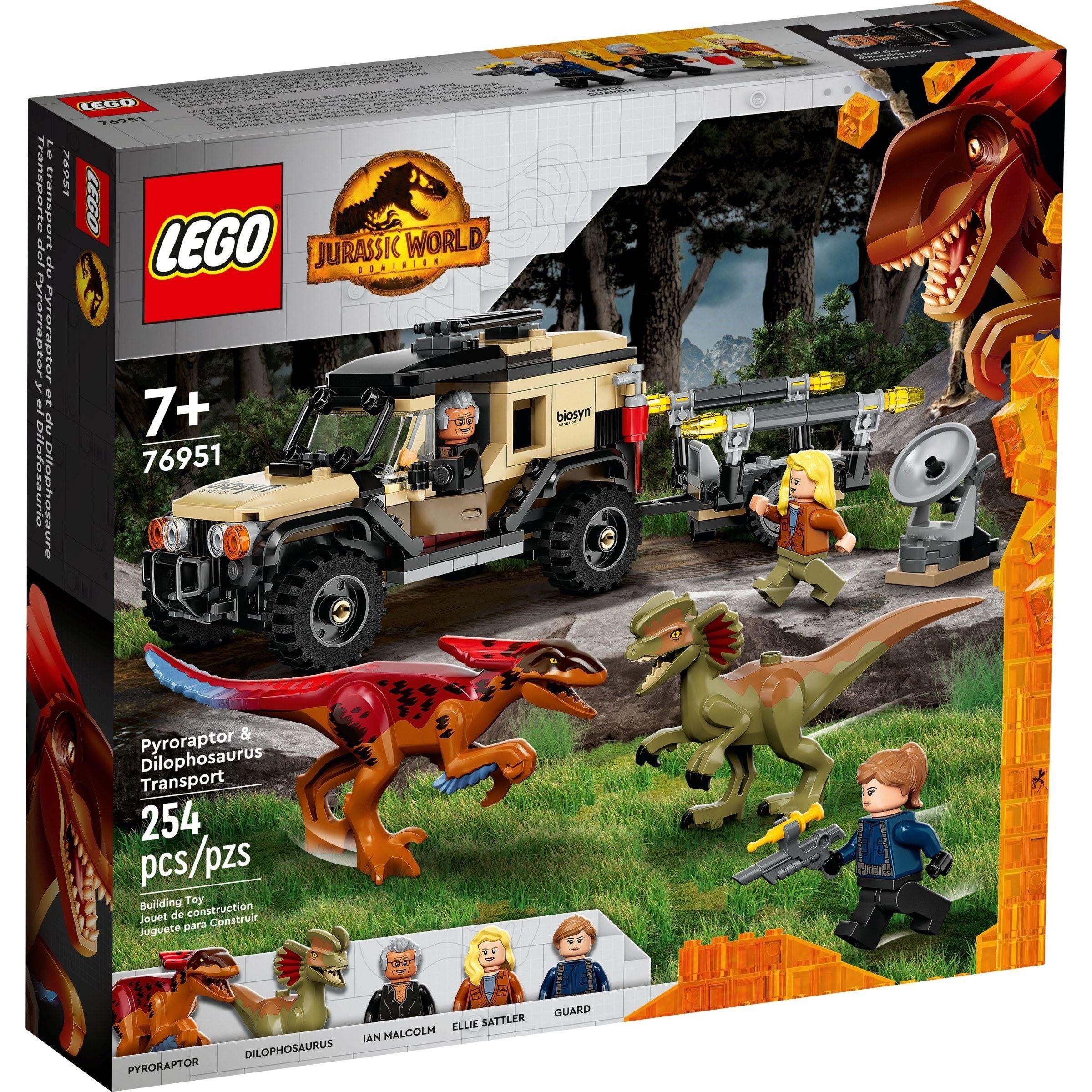 <transcy>LEGO Jurassic World Pyroraptor & Dilophosaurus Transport 76951</transcy>