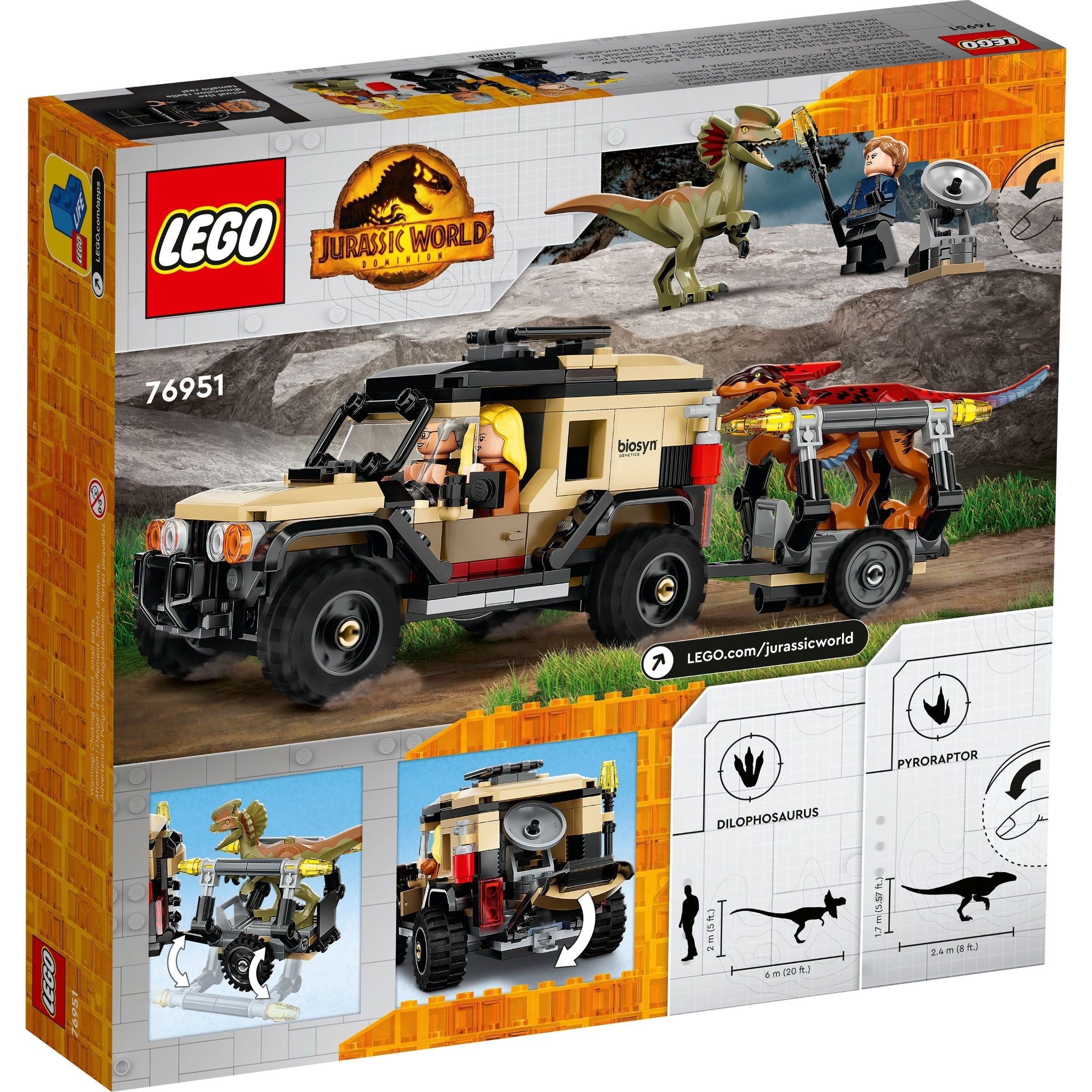 LEGO Jurassic World Pyroraptor & Dilophosaurus Transport 76951