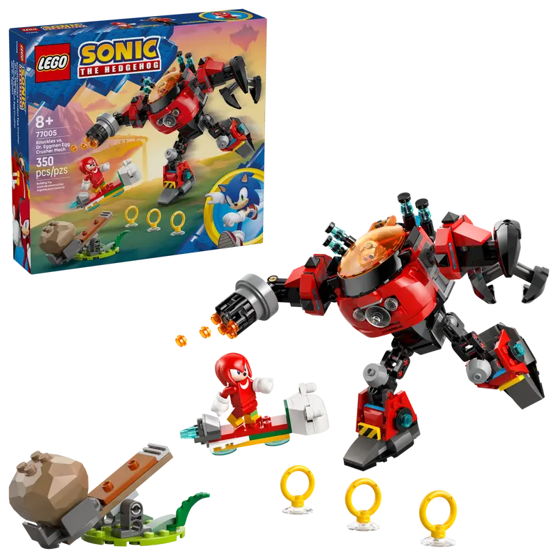LEGO Sonic the Hedgehog™ Knuckles vs. Dr. Eggmans Egg Crusher Mech 77005